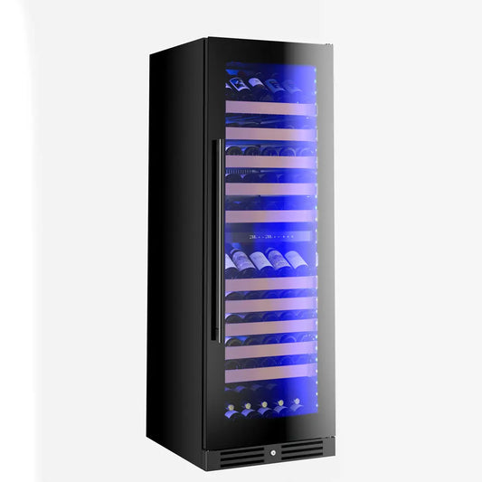 XO TALL DUAL ZONE WINE COOLER (black glass)
