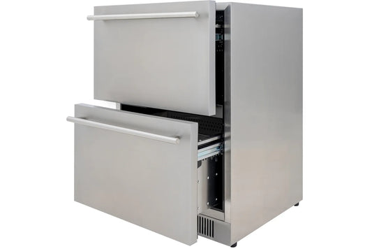 Blaze 23.5-Inch 5.1 Cu. Ft. Outdoor Rated Stainless Steel Double Drawer Refrigerator