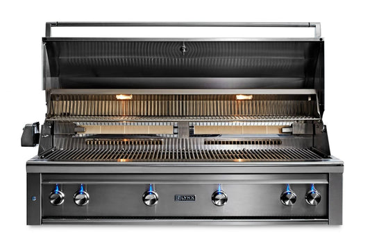 Lynx 54” Professional built-in grill with 1 trident infrared burner and 3 ceramic burners and rotisserie w/insulated jacket