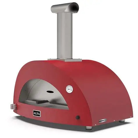 Alfa Moderno 3 Pizze, Gas Oven (Red,NG)