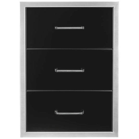 Wildfire 19"x26" Triple Drawer BLACK SS