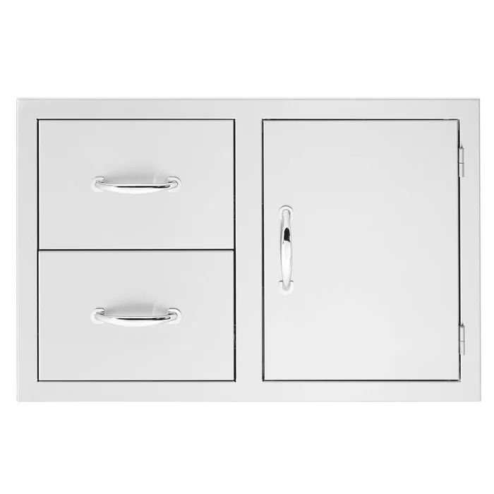 True Flame 30" 2-Drawer and Access Door Combo with Hidden Hinge