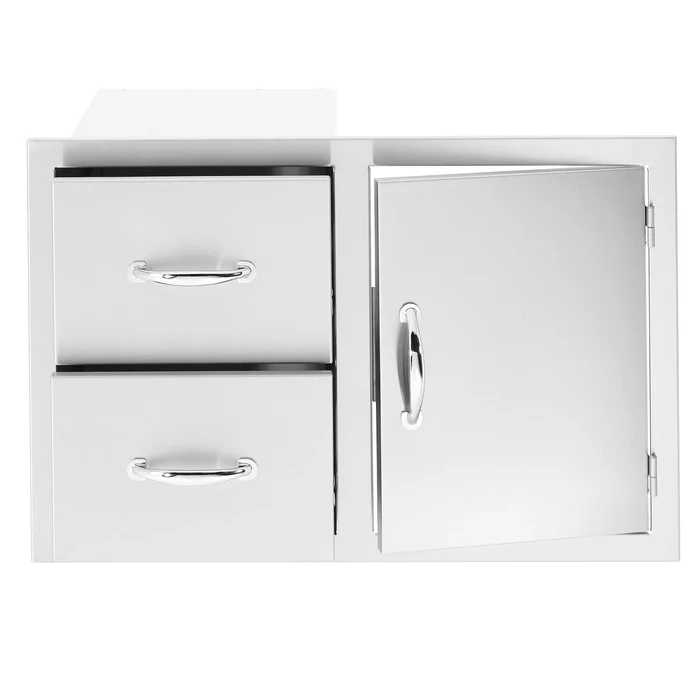 True Flame 30" 2-Drawer and Access Door Combo with Hidden Hinge