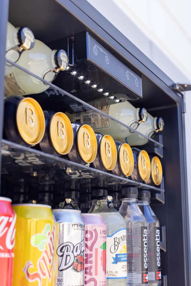 True Flame 24" Outdoor Rated Refrigerator with Glass Door and Glass Shelves (5.1c)