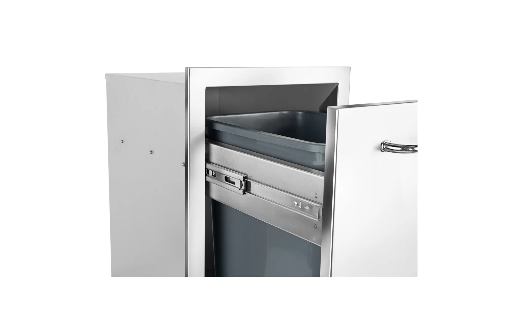Bull - Slim Stainless Steel 10 Gallon Trash Drawer with Reveal (trash can included)