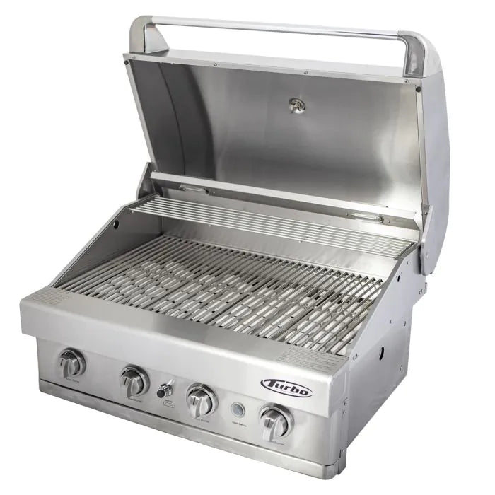 Turbo 32" 4-Burner Built-In BBQ Gas Grill - Natural Gas