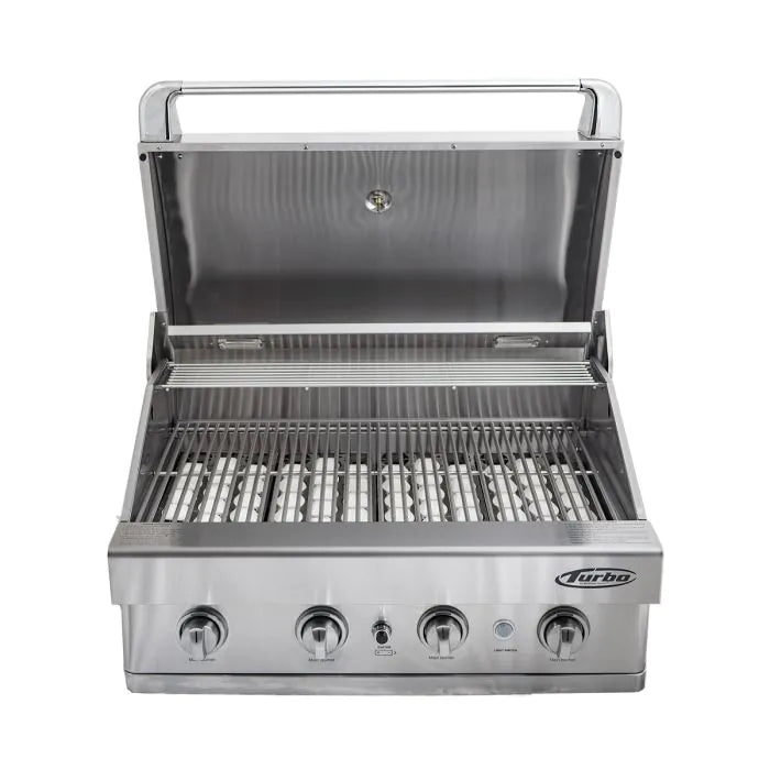 Turbo 32" 4-Burner Built-In BBQ Gas Grill - Natural Gas