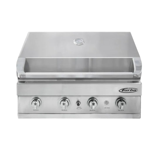 Turbo 32" 4-Burner Built-In BBQ Gas Grill - Natural Gas