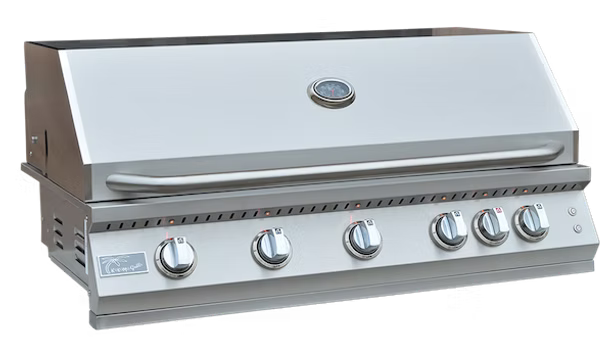 Kokomo - Professional 5 Burner 40 Inch Built In Grill with Lights & Infrared Back Burner
