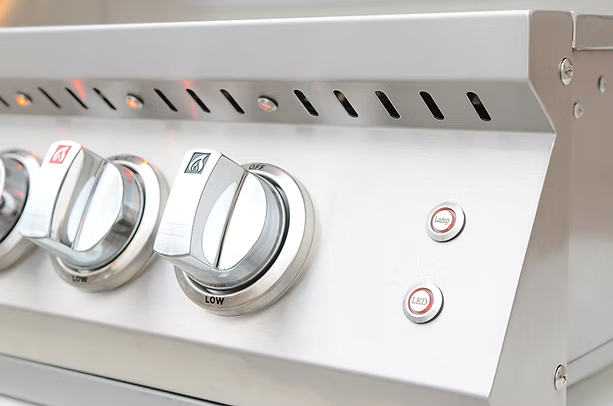 Kokomo - Professional 5 Burner 40 Inch Built In Grill with Lights & Infrared Back Burner