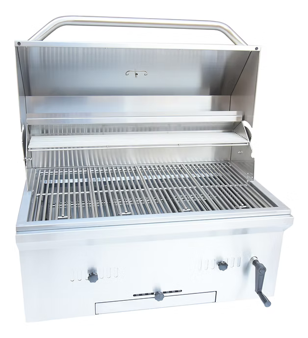 Kokomo - 32” Built in Stainless Steel Charcoal BBQ Grill with Temperature Gauge