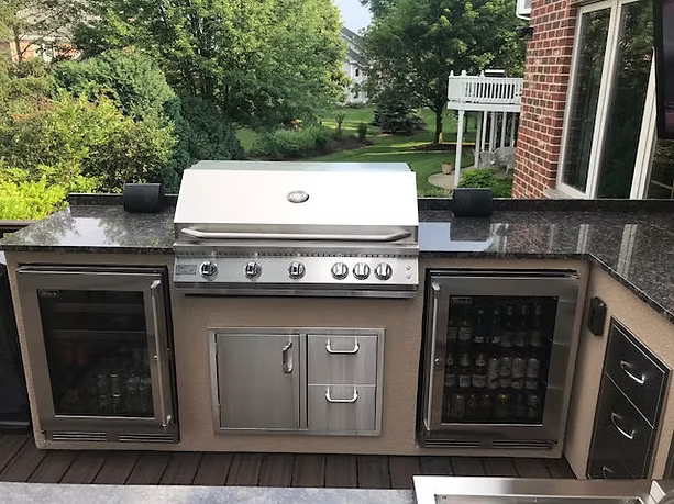Kokomo - Professional 5 Burner 40 Inch Built In Grill with Lights & Infrared Back Burner