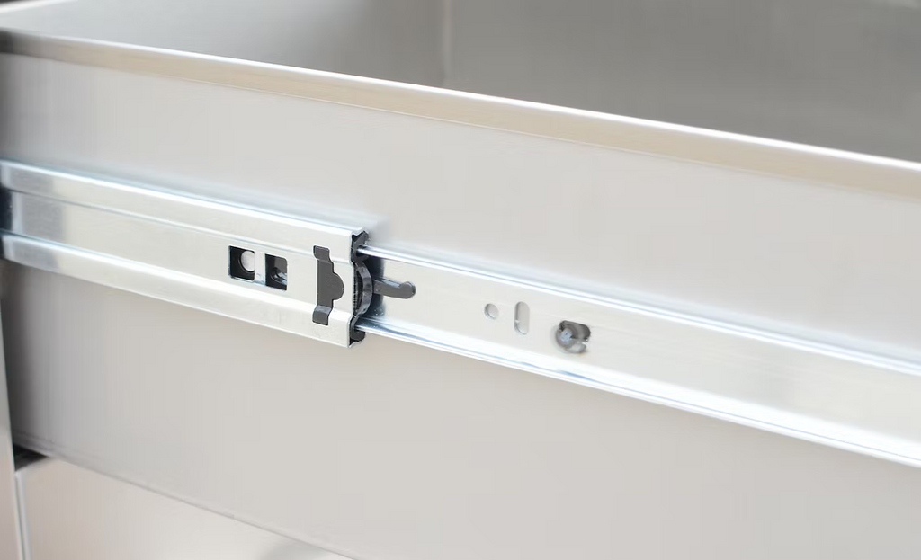 Kokomo - Stainless Steel Built-In Single Drawer with easy glides and bar handles