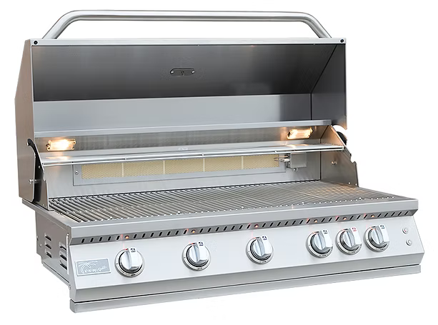 Kokomo - Professional 5 Burner 40 Inch Built In Grill with Lights & Infrared Back Burner