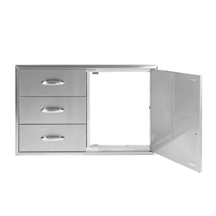 Turbo - 39" S/S Door Drawer Combo