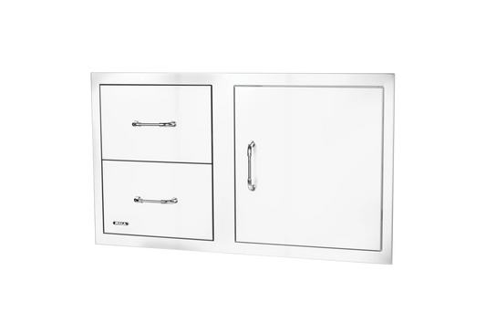 Bull - 30” Reversible Stainless-Steel Door/Drawer Combo with Reveal