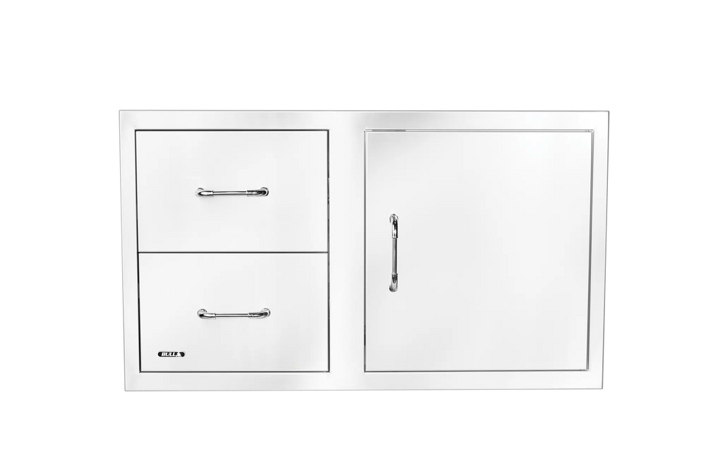 Bull - 30” Reversible Stainless-steel Door/Drawer Combo with Reveal