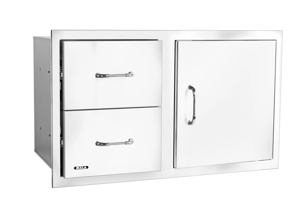 Bull - 30” Reversible Stainless-steel Door/Drawer Combo with Reveal