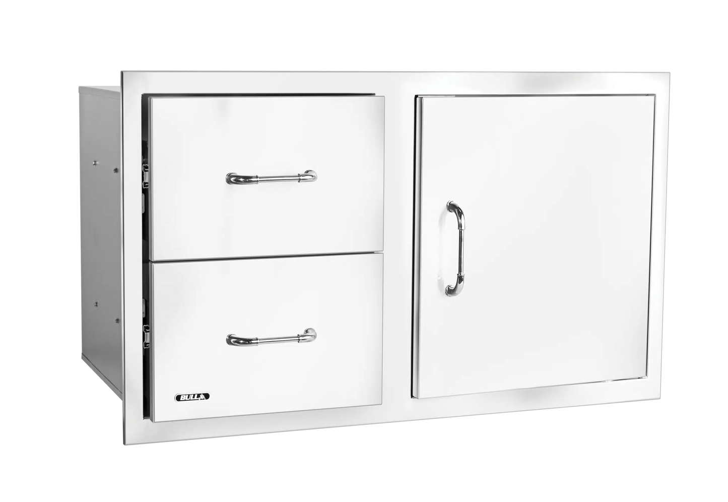 Bull - 30” Reversible Stainless-Steel Door/Drawer Combo with Reveal