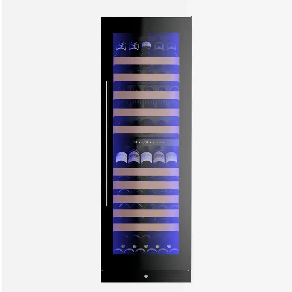 XO TALL DUAL ZONE WINE COOLER (black glass)