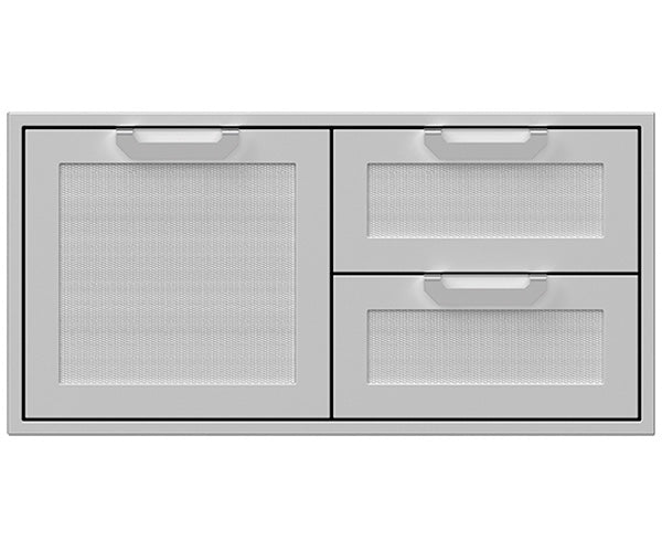 Hestan 42" Double Drawer & Storage Door Combo Recessed Marquise SS
