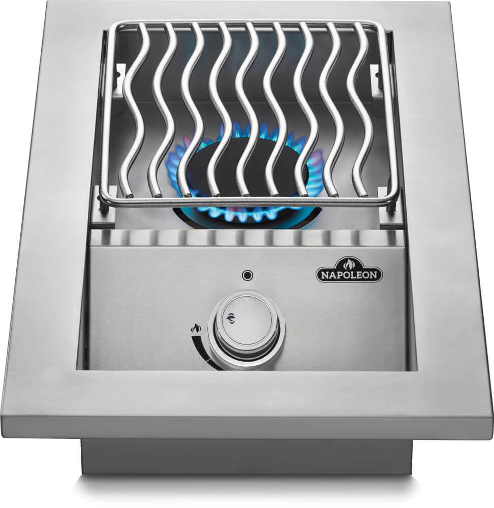 Napoleon Built-in 500 Series Single Range Top Burner, Stainless Steel Cover NG/LP