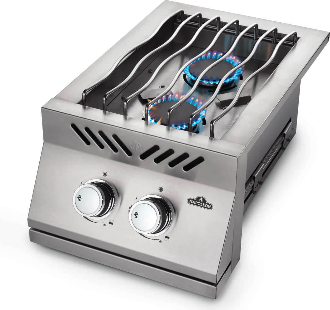 Napoleon Built-in 500 Series Inline Dual Range Top Burner, Stainless Steel Cover NG/LP