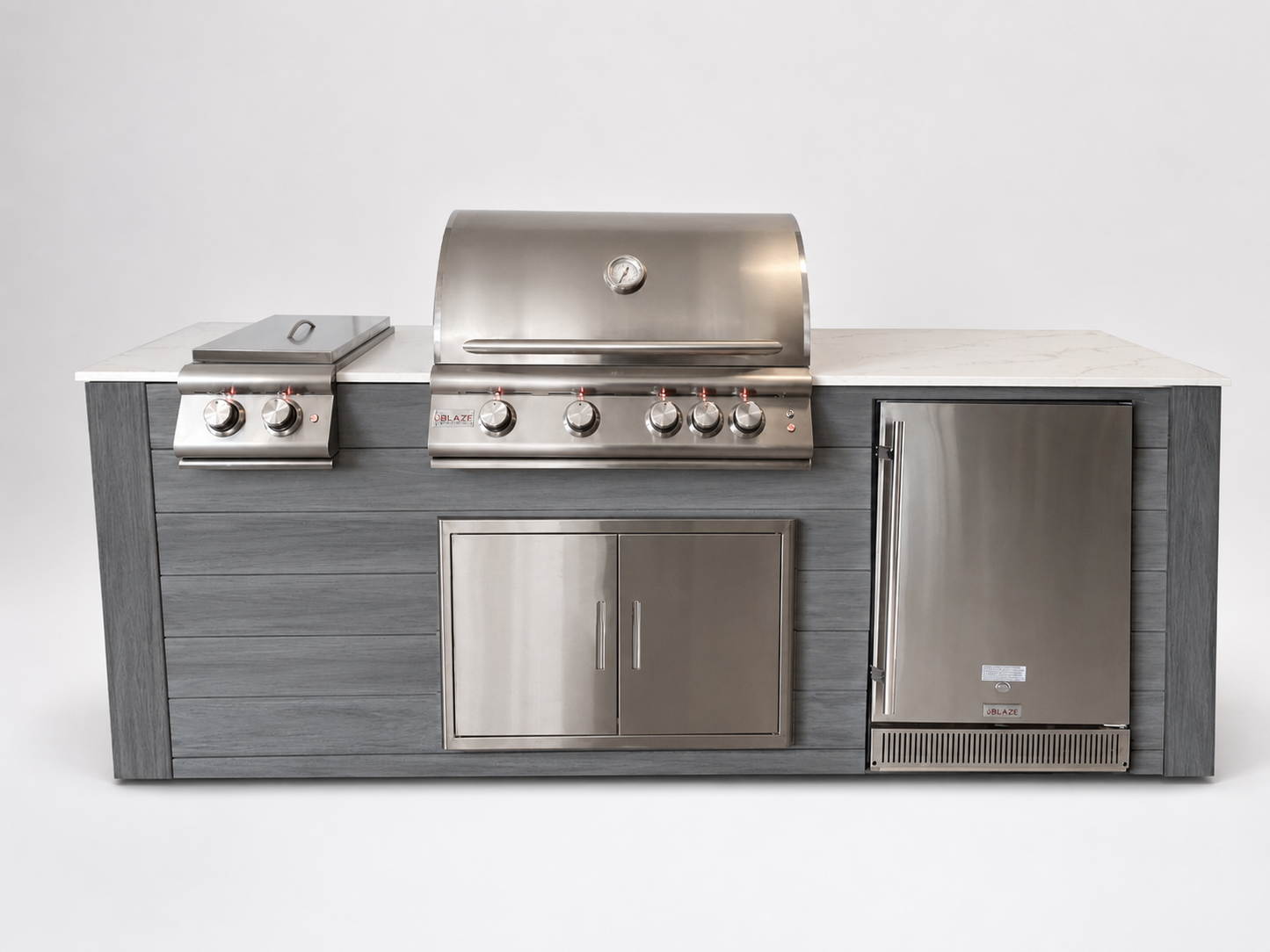 Signature Series Outdoor Kitchen | Blaze Grill, Power Burner & Refrigerator