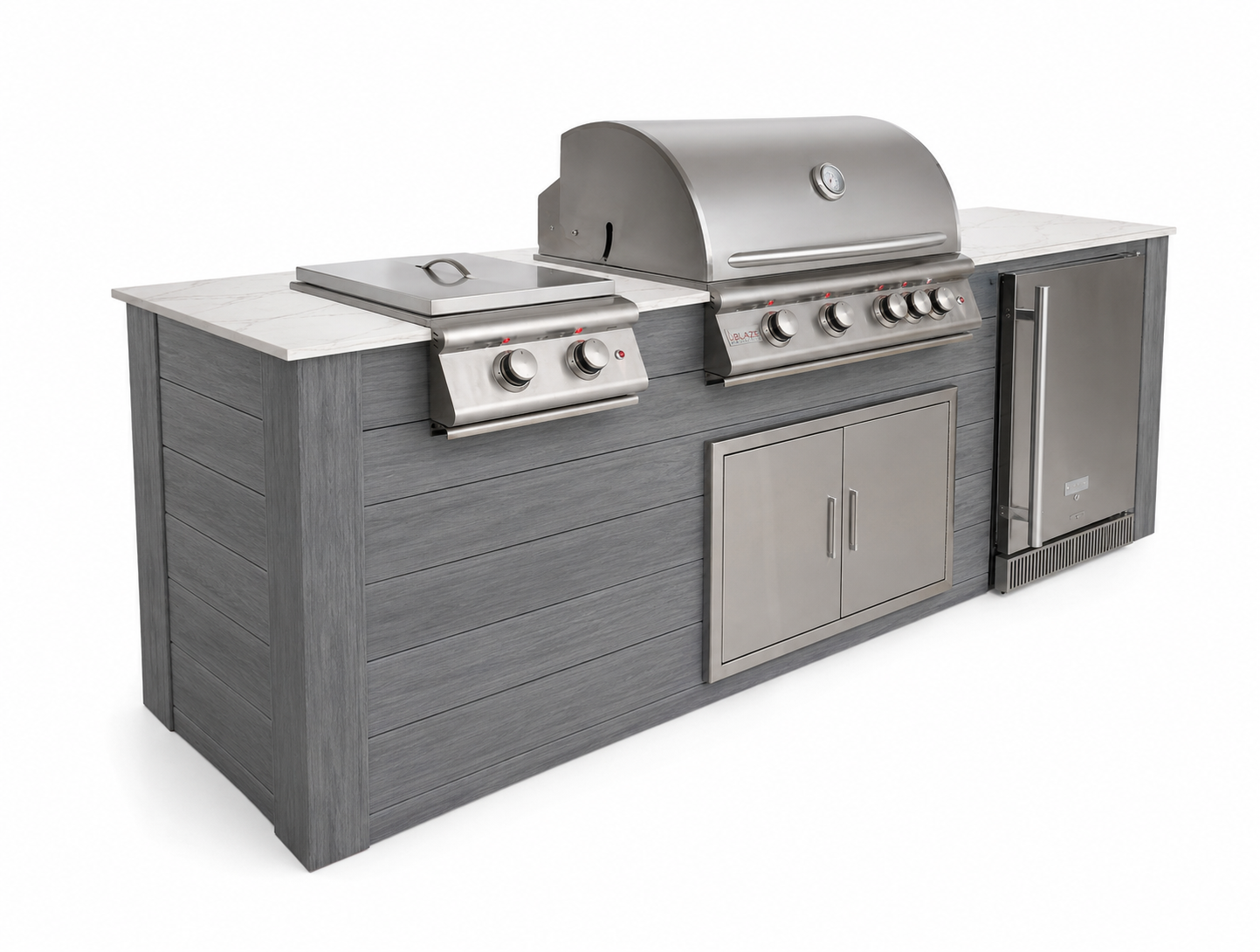 Signature Series Outdoor Kitchen | Blaze Grill, Power Burner & Refrigerator