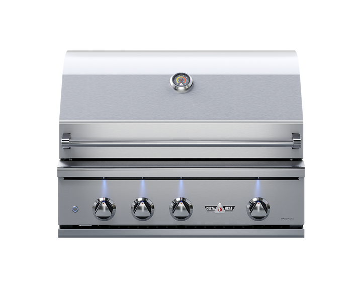 Delta Heat 32" Gas Grill with Infrared Rotisserie and Sear Zone, (L/N) w/ insulated jacket