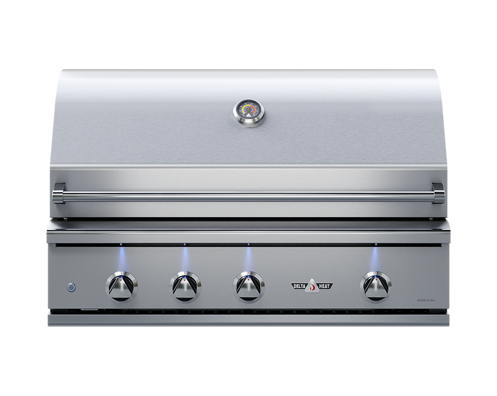 Delta Heat 38" Gas Grill with Infrared Rotisserie and Sear Zone, (L/N) w/ insulated jacket