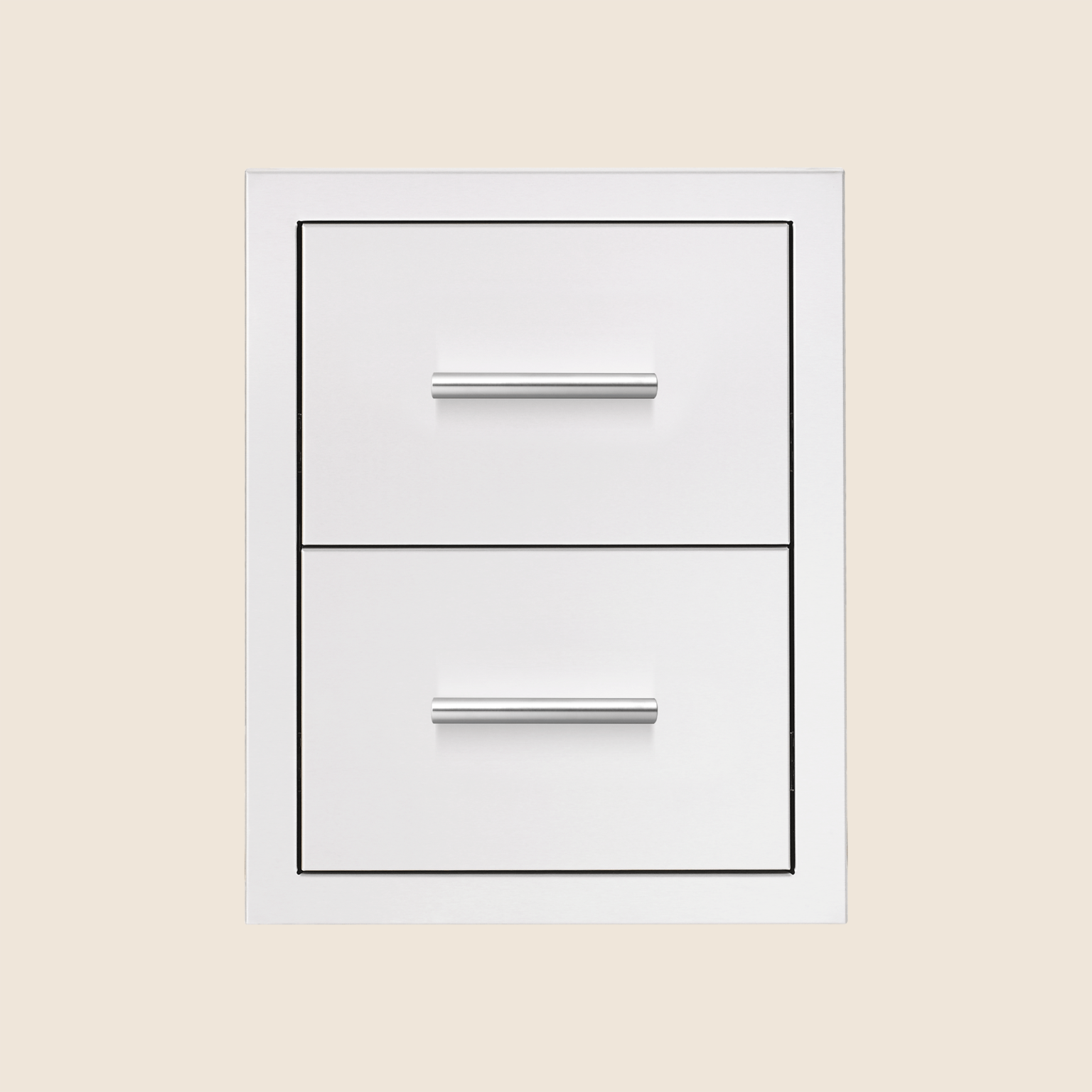 American Made Grills - 17" Double Drawer w/ Masonry Frame Return