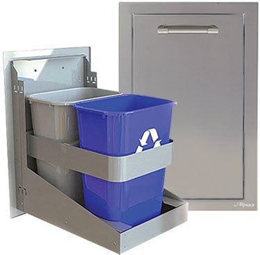 Alfresco - 18" Trash Center Double Bin
