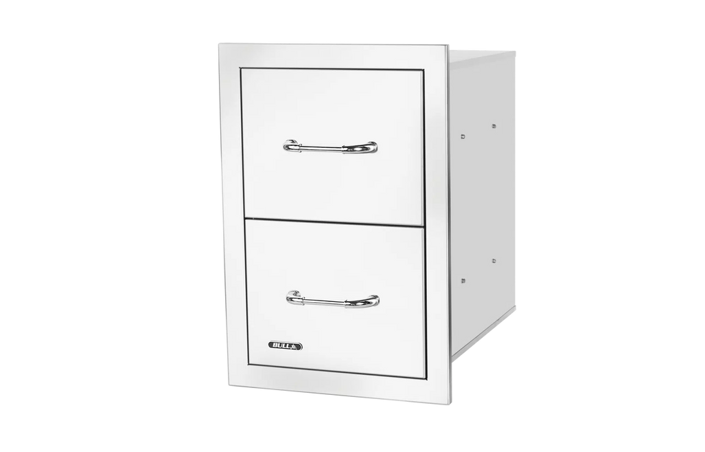 Bull - Stainless Steel Double Drawer with Reveal
