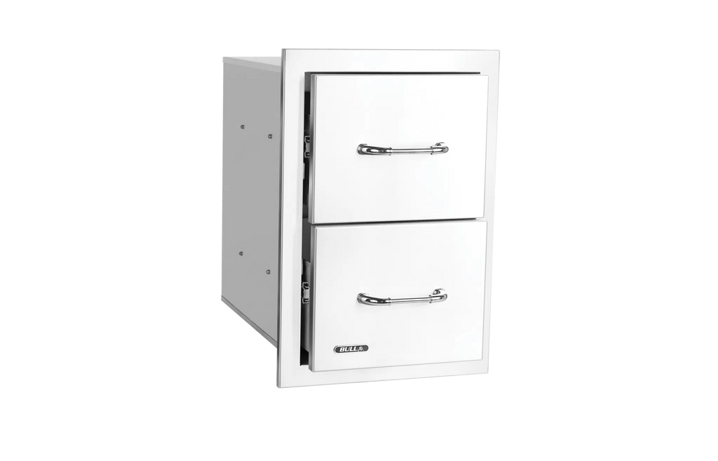 Bull - Stainless Steel Double Drawer with Reveal