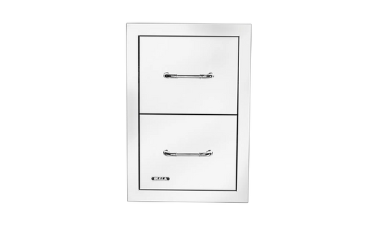 Bull - Stainless Steel Double Drawer with Reveal