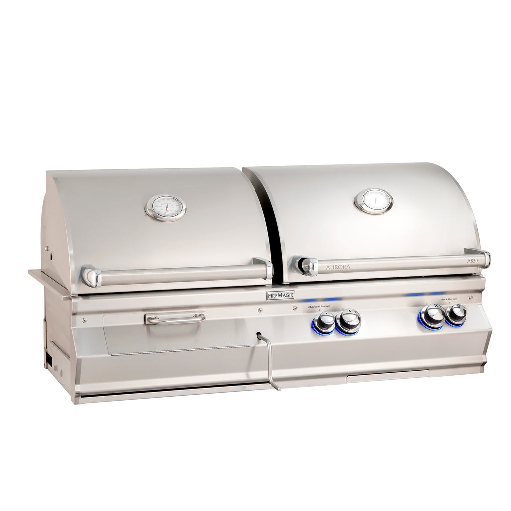 Fire Magic Aurora A830i Gas/Charcoal Combo Built-In Grill