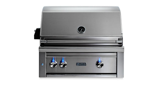 Lynx 30” Professional Built in Grill with 1 Trident Infrared Burner and 1 Ceramic Burner and Rotisserie w/insulated jacket
