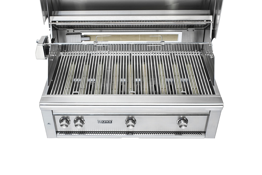 Lynx - 42" Professional Built-in Grill With All Trident Infrared Burners and Rotisserie w/ Insulated Jacket
