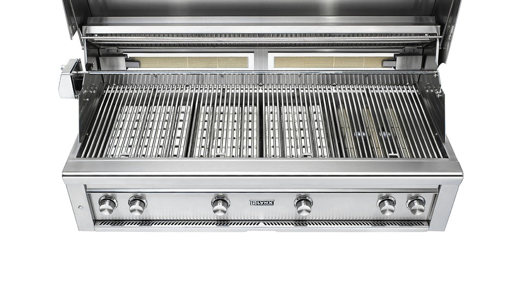 Lynx - 54” Professional Built-in Grill with 1 Trident Infrared Burner and 3 Ceramic Burners and Rotisserie