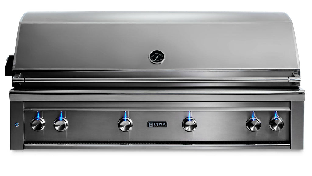 Lynx 54” Professional built-in grill with 1 trident infrared burner and 3 ceramic burners and rotisserie w/insulated jacket