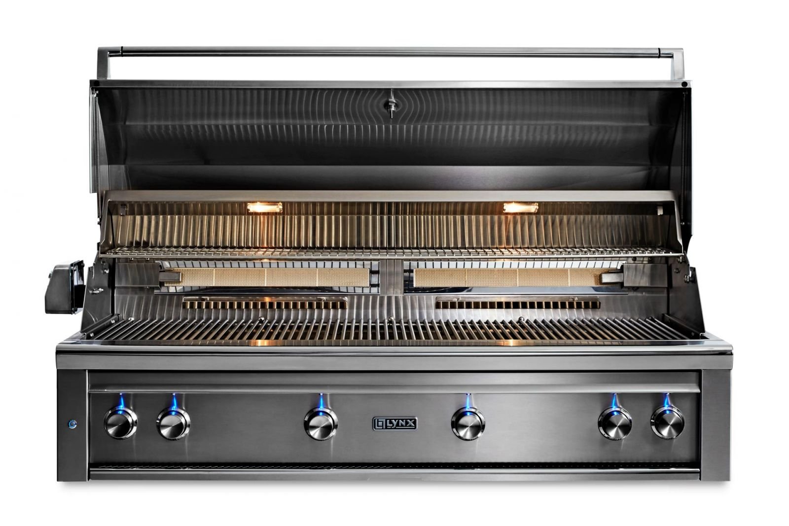 Lynx 54” Professional built-in grill with 1 trident infrared burner and 3 ceramic burners and rotisserie w/insulated jacket