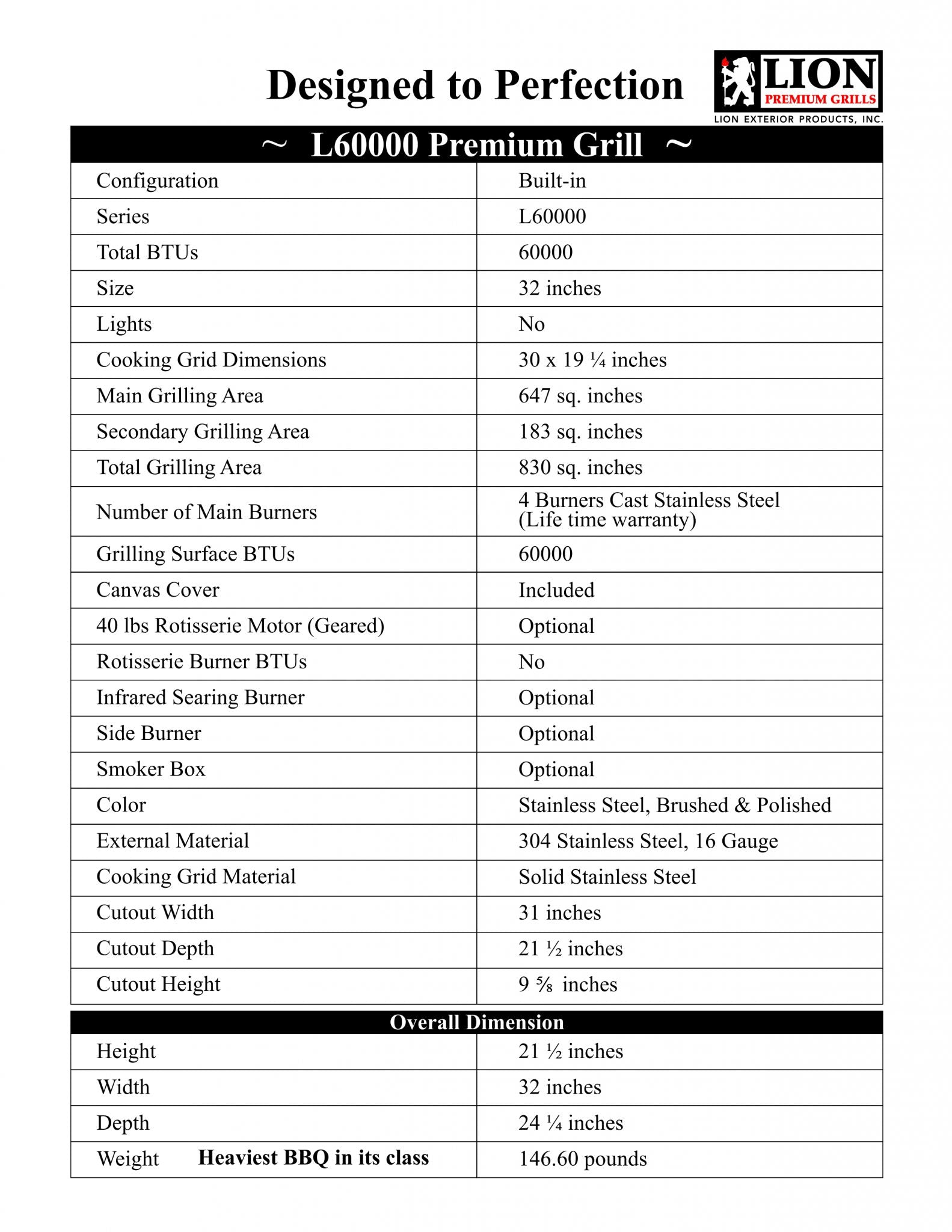 Lion - L60000 Premium Grill