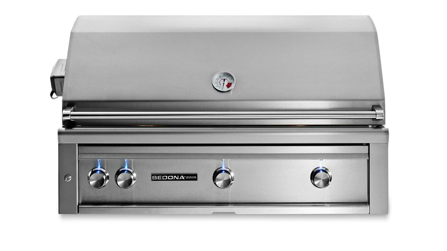 Lynx - 42" Sedona Built-In Grill with 3 Stainless Steel Burners and Rotisserie w/ Insulated Jacket