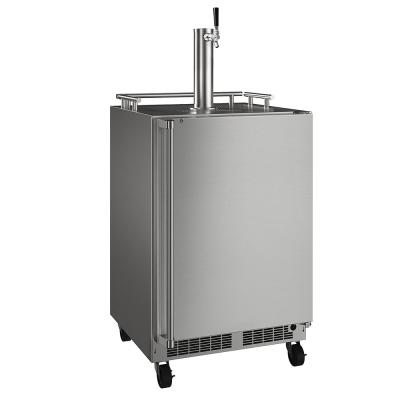 Marvel - 24" Outdoor Mobile Dispenser with Twin Wine & Beverage Tap