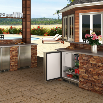 Marvel - 24" Outdoor Built-In Refrigerator Freezer