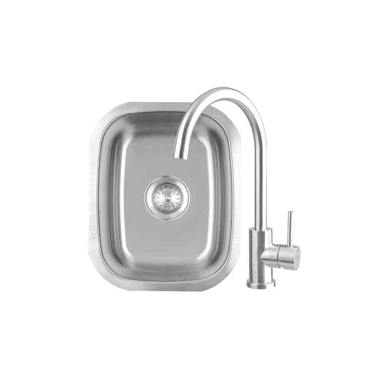 Novo 19" Undermount Sink with Hot/Cold Faucet
