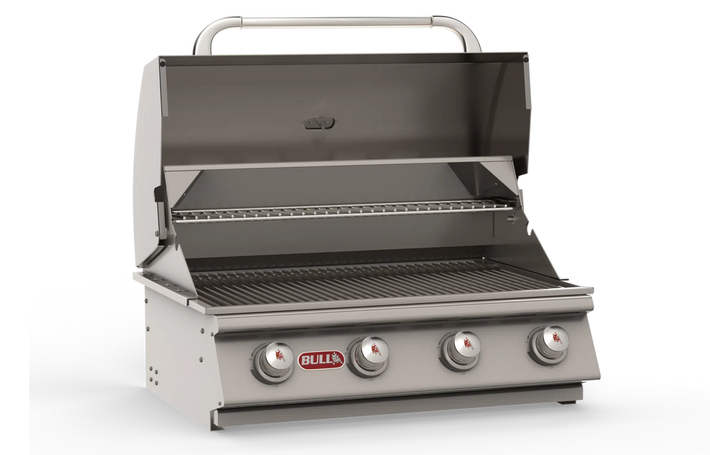 Bull - Outlaw – Stainless Steel 4 Burner Gas Grill Head w/ insulated jacket