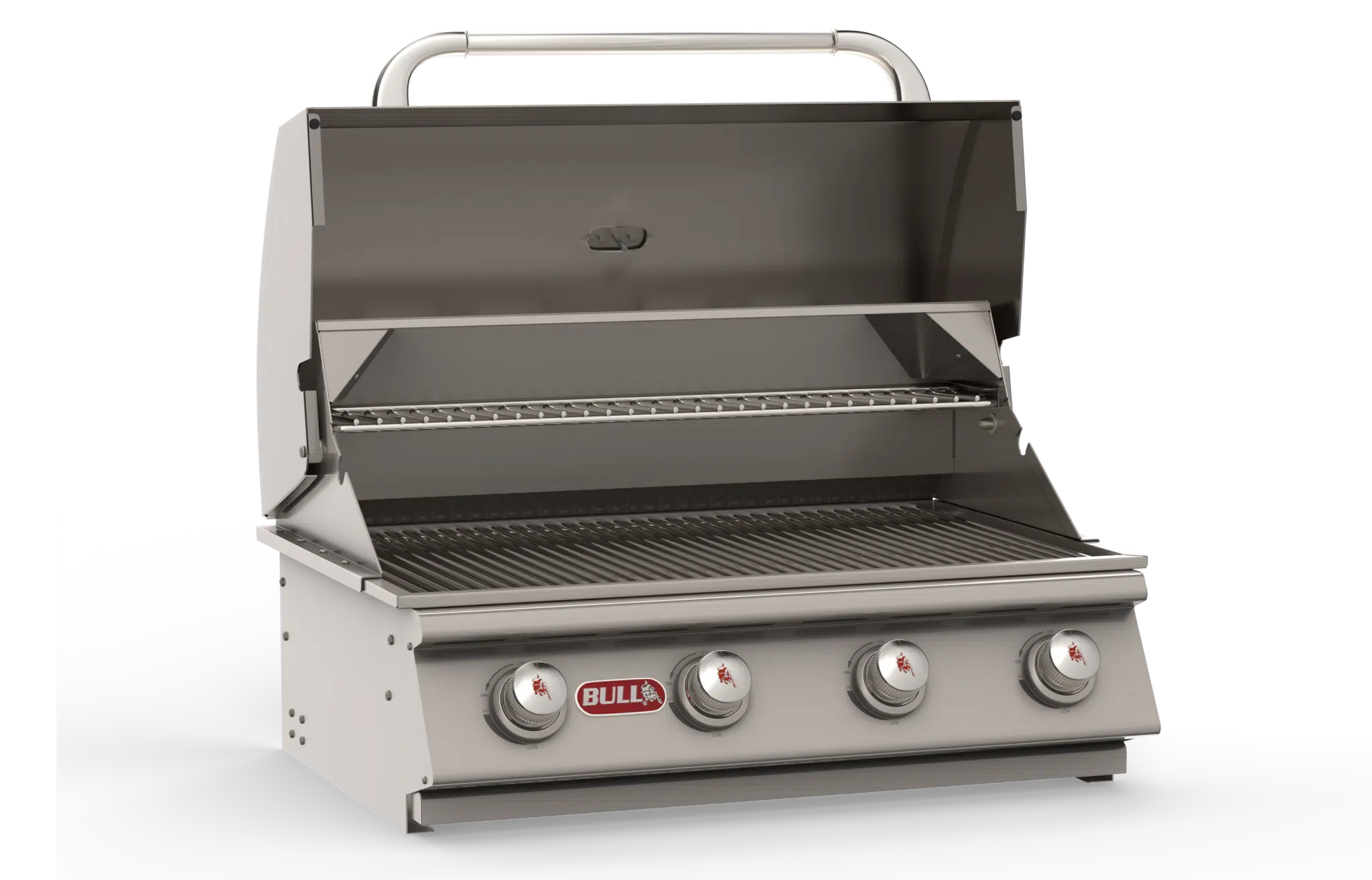 Bull - Outlaw – Stainless Steel 4 Burner Gas Grill Head w/ insulated jacket