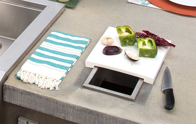 Alfresco - 30" Pizza Prep & Garnish Rail w/ Food Pans